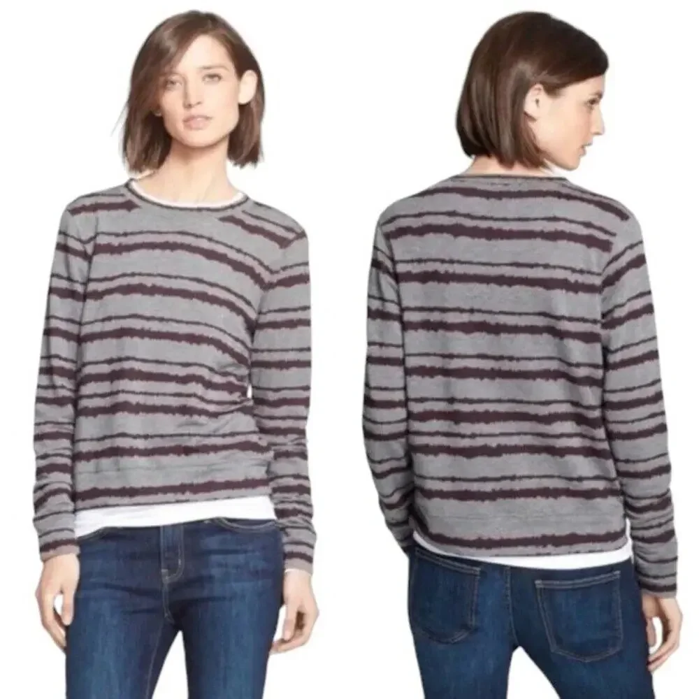 NEW A.L.C. Conlo Frequency Stripe Crewneck Sweatshirt SZ 2